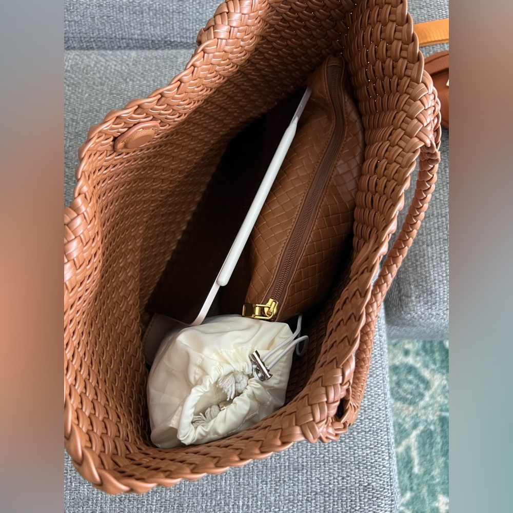 Woven Tote Bag - Brown - Picture 8 of 9